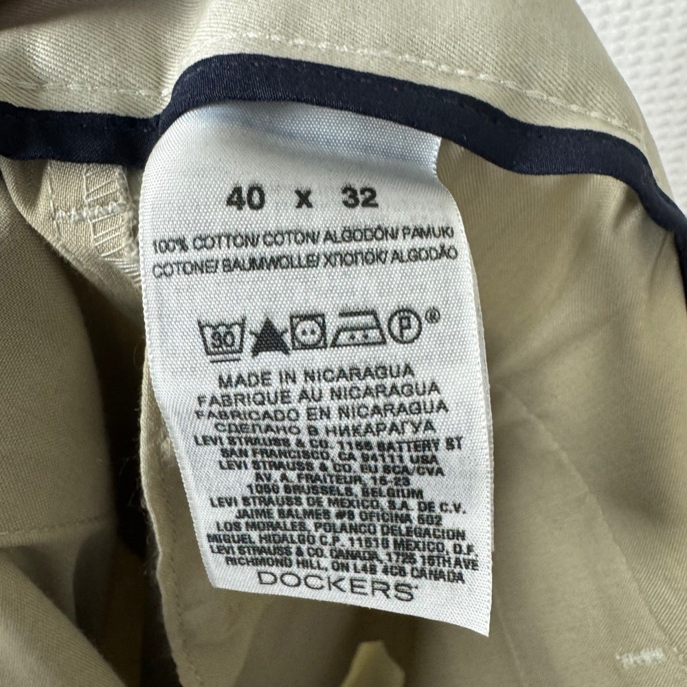 Dockers D3 Classic Fit Khaki Chinos‎ Mens Pants Size 40x32 Work Business Casual - Picture 7 of 8